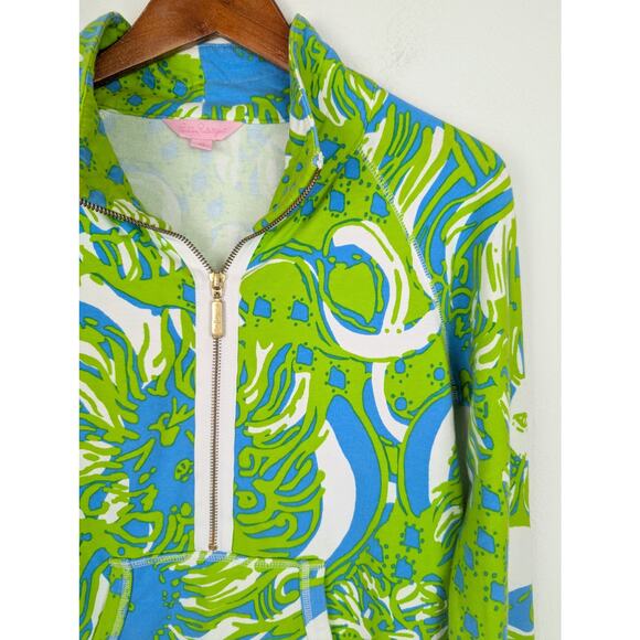 Lilly Pulitzer Skipper Popover Sweatshirt Floral Roar of the Jungle Size XS - Picture 3 of 12
